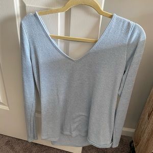 Baby blue v neck sweater